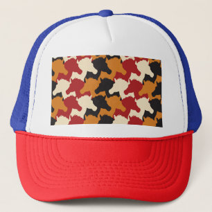 Casquette Camouflage tête de licorne, répétition motif.