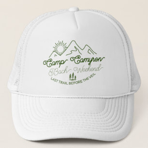 Casquette Camping Bride Bachelorette personnalisée Vert