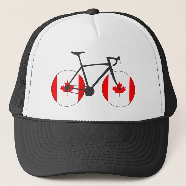 Casquette Canada Drapeau à vélo (Devant)