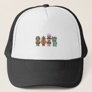 Casquette Canard patriotique et chemise vectorielle vintage 