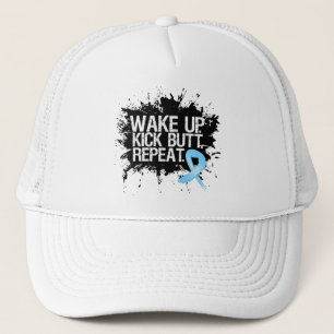 Casquette Cancer de la prostate Réveillez-vous...Bouton...Ré