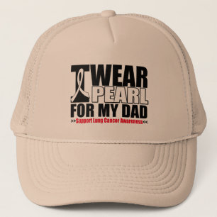 Casquette Cancer de poumon je porte le ruban de perle pour