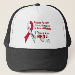 Casquette Cancer oral je porte fièrement rouge et le blanc 