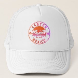 Casquette Cancun Mexique Palm Trees Vintage voyage Souvenirs