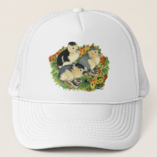 Casquette Canetons du jardin fleuri