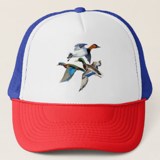 Casquette Canvasback, Mallard and Wood Ducks Flying