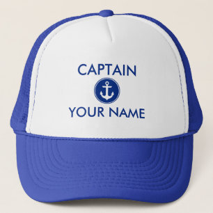 Casquette Capitaine personnalisé par Ancre bleue nautique