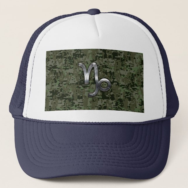 Casquette Capricorn Zodiac Connexion vert olive camo numériq (Devant)
