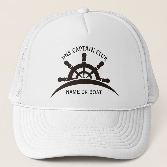 Casquette Captain Your Boat Name  (Devant)