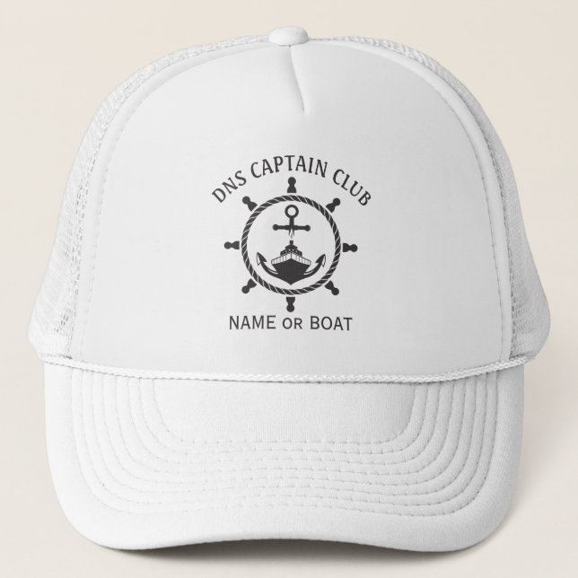 Casquette Captain Your Boat Name  (Devant)
