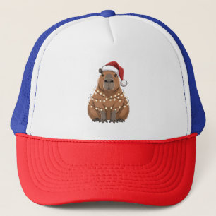 Casquette Capybara Xmas Correspondant drôle Père Noël