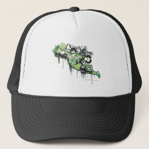 Casquette Caractère Graffiti de lanterne verte