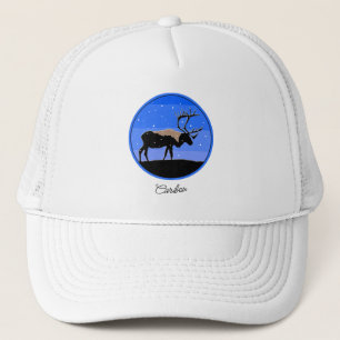 Casquette Caribou en hiver - Art original de la faune