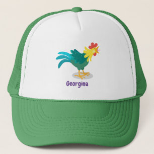 Casquette Caricature amusante du coq à rames