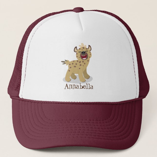Casquette Caricature amusante hyena riant illustration (Devant)