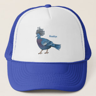 Casquette Caricature de l'oiseau pigeon couronné Victoria