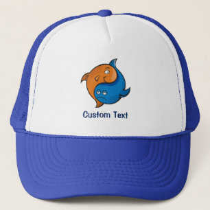 Casquette Caricature de poisson Yin Yang
