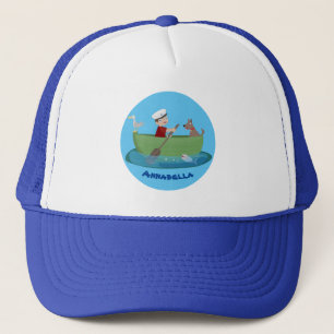Casquette Caricature de voilier et de canot à rames garçon m