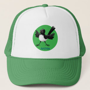 Casquette Caricature de Willie Wagtail australienne personna