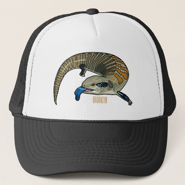 Casquette Caricature en bleu (Devant)