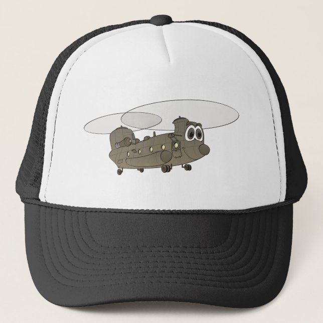 Casquette Caricature hélicoptère Chinook (Devant)
