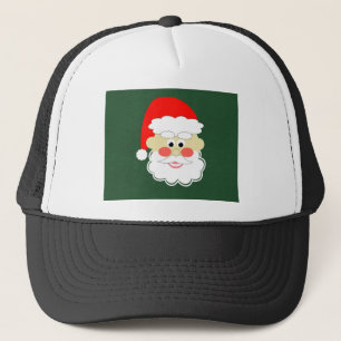 Casquette caricature rouge de santa claus
