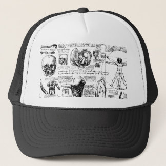 Casquette Carnet à dessins de l'anatomie de da Vinci
