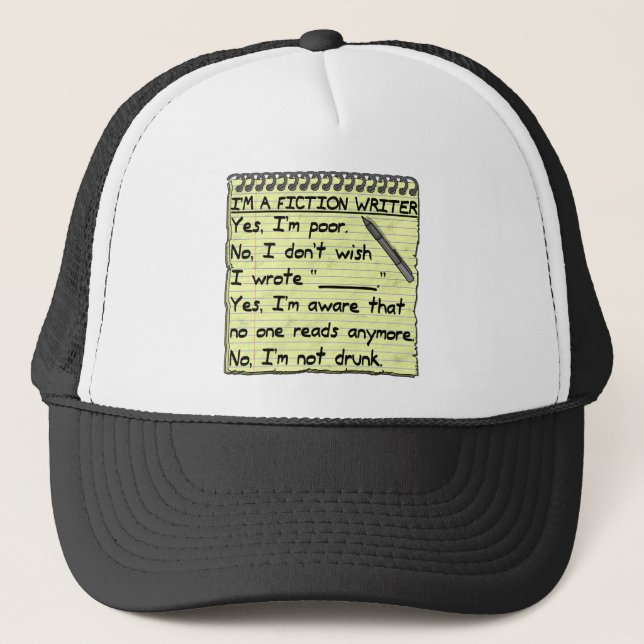 Casquette Carnet drôle de formule d'utilisation d'auteur de (Devant)