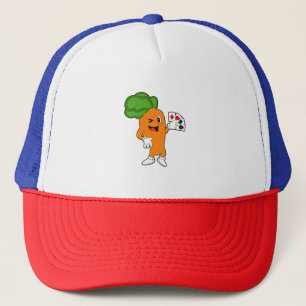 Casquette Carotte au Poker avec cartes de Poker