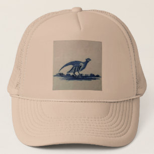 Casquette Carrelage Bleu Delft antique - Grouse dans l'Herbe