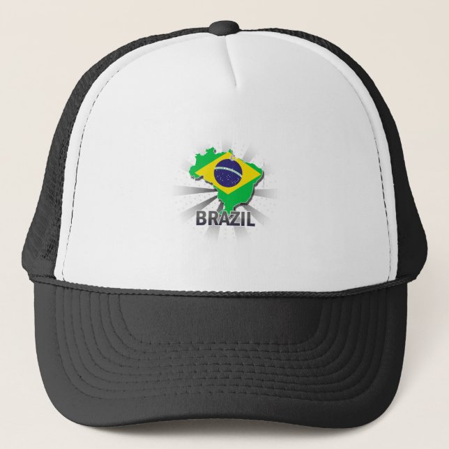 Casquette Carte 2,0 de drapeau du Brésil (Devant)