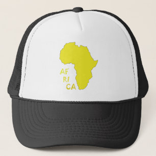 Casquette Carte d'Afrique jaune funky