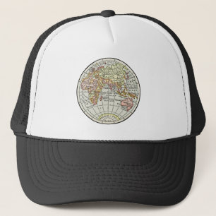Casquette Carte de l'hémisphère oriental Globe Travel Art