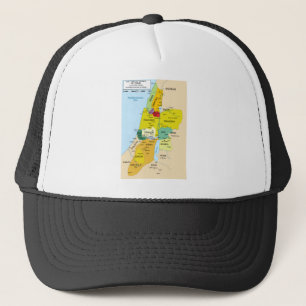 Casquette Carte des douze tribus d'Israël de 1200 à 1050