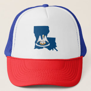 Casquette Carte du drapeau de la Louisiane