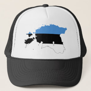 Casquette Carte du drapeau estonien EE