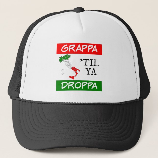 Casquette Carte du drapeau italien Grappa Til Ya Droppa Ital (Devant)