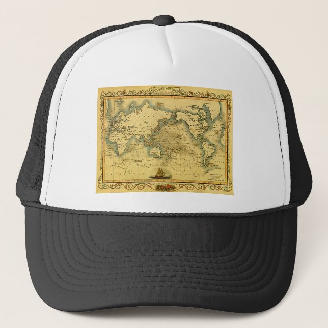 Casquette Carte du monde antique (Devant)