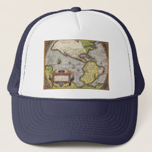 Casquette Carte du monde antique des Amériques par Abraham O