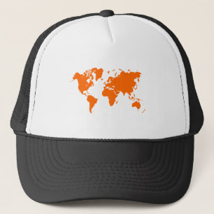 Casquette Carte du monde - Orange