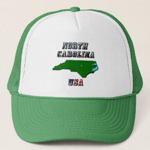 Casquette Carte et texte de Caroline du Nord
