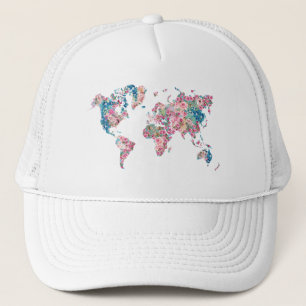 Casquette Carte Floral World
