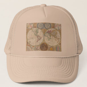 Casquette Carte vintage du monde
