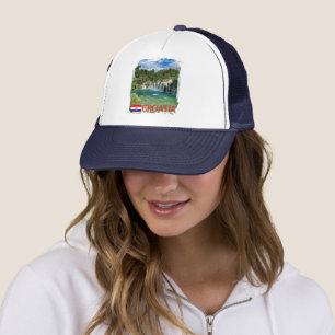 Casquette Cascades de Krka en Croatie panorama éloigné voyag