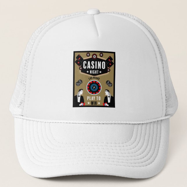 Casquette Casino Gambling Poker Roulette (Devant)