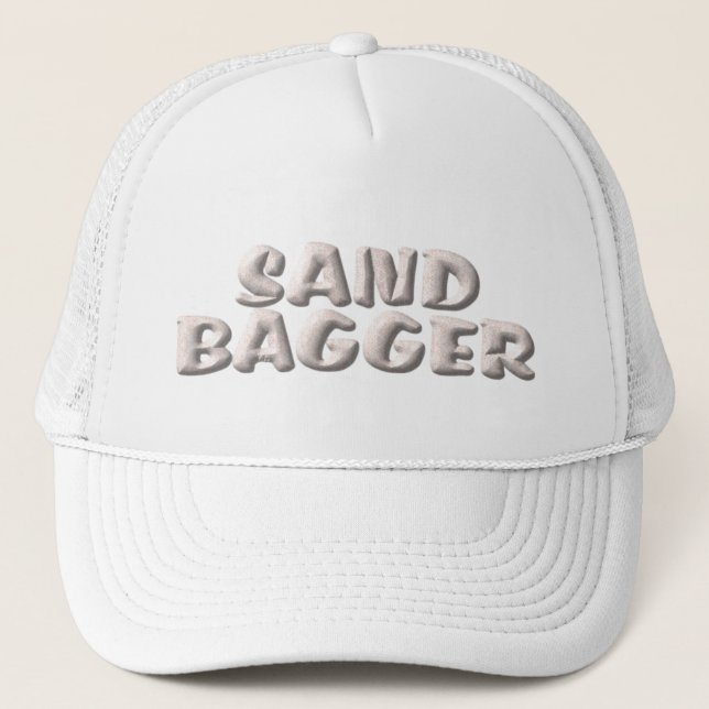 Casquette Casque de camionneur blanc Sandbagger (Devant)