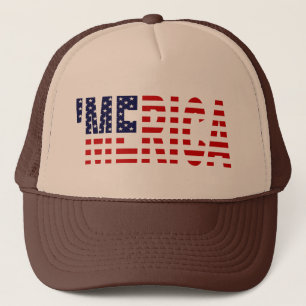 Casquette 'Casquette Brown et bronzage de drapeau de Merica