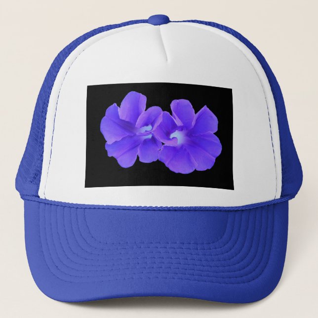 Casquette Casquette, Morninglories de flottement pourpre (Devant)