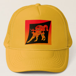 Casquette CAT PORTANT DES LUNETTES Chapeau de camion