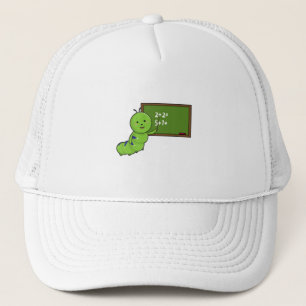 Casquette Caterpillar en tant qu'enseignant avec tableau noi